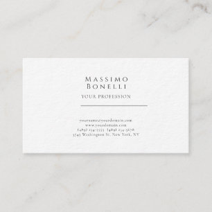 Premium Thick Unique Elegant Plain Simple Special Business Card