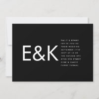Premium Ultra Bold Big Monogram Minimalist Wedding