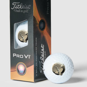 Premium Vintage Golfer Logo Luxury Tournament Golf Balls