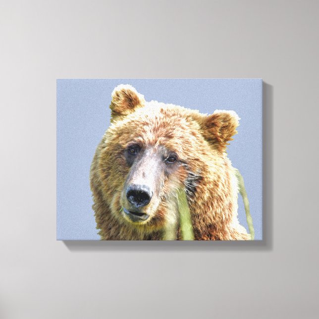 Premium Wrapped Canvas 11x14 of grizzly bear (Front)