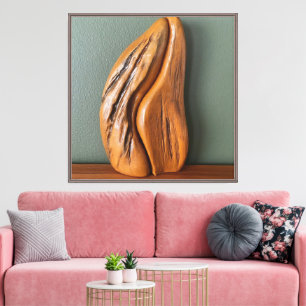 Premium Wrapped Canvas Elegant Driftwood Sculpture