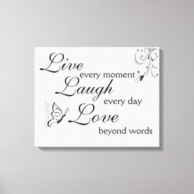 Premium Wrapped Canvas (Gloss) Live Laugh Love (Front)