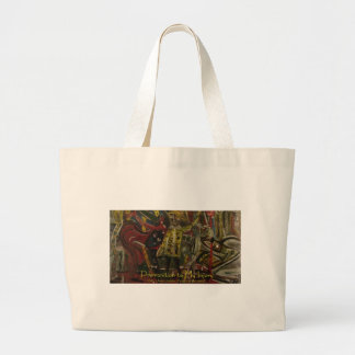 premonition to my injury large tote bag