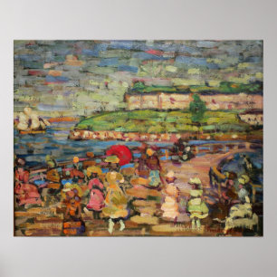 Prendergast - Figures On A Bridge Poster