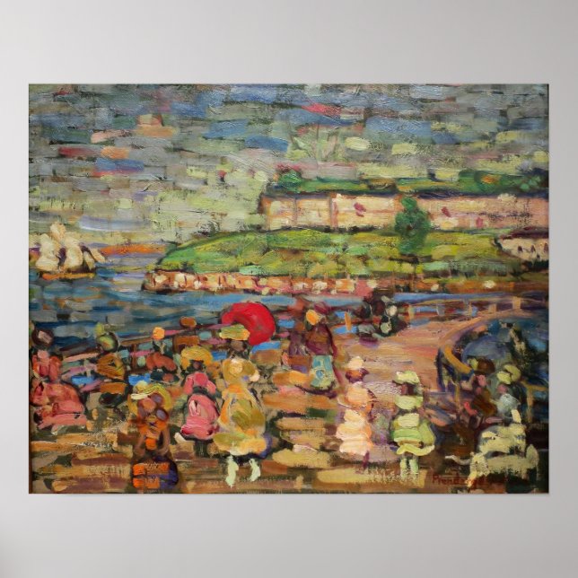 Prendergast - Figures On A Bridge Poster (Front)
