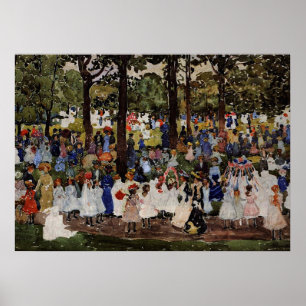 Prendergast - May Day, Central Park Poster