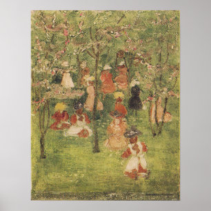 Prendergast - Spring In Franklin Park 1895 Poster