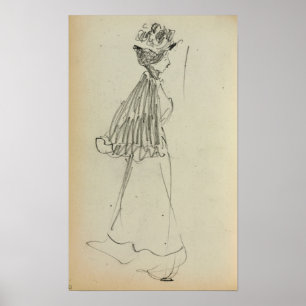 Prendergast - Standing Woman In Profile Poster