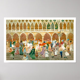 Prendergast: Sunlight in St. Mark's Square Poster