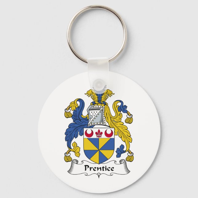 Prentice Family Crest Key Ring (Front)