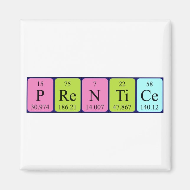Prentice periodic table name magnet (Front)