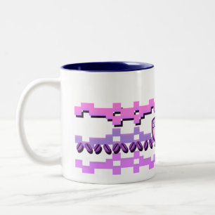 Prep 4 Life Pink Coffee Bean Fair Isle Two-Tone Coffee Mug