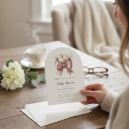 prep the nest pink baby shower  invitation