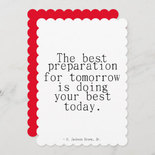 Preparation for Success Motivational Greeting Card