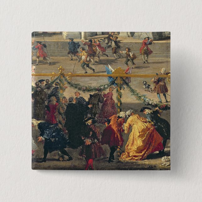 Preparation For the Firework Display 15 Cm Square Badge (Front)