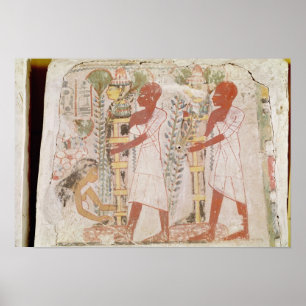 Preparation two mummies for purification ceremony poster