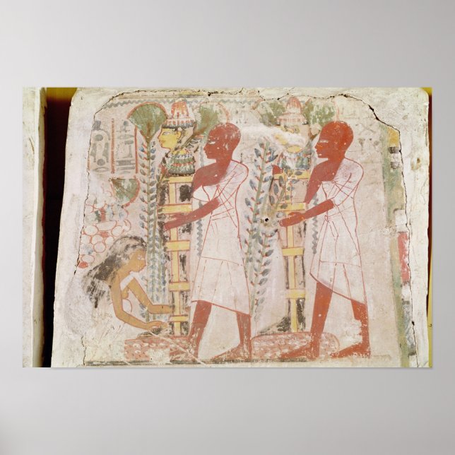 Preparation two mummies for purification ceremony poster (Front)