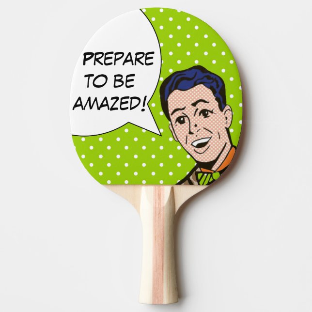 Prepare to be Amazed Comic Book Ping Pong Paddle (Front)
