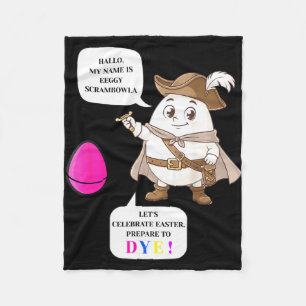 Prepare to dye funny easter egg dying fleece blanket