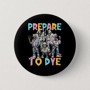 Prepare To Groovy Dye Funny Bunny Easter Horror Dy 6 Cm Round Badge