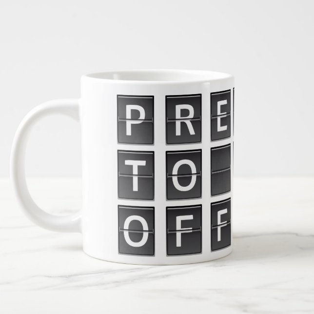 Prepare to take off large coffee mug (Left)