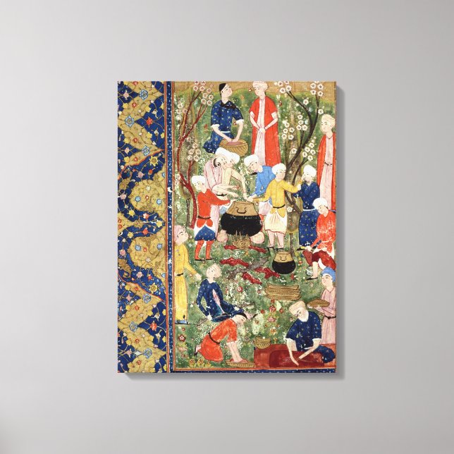 Preparing a meal canvas print (Front)