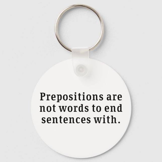Prepositions Key Ring (Front)