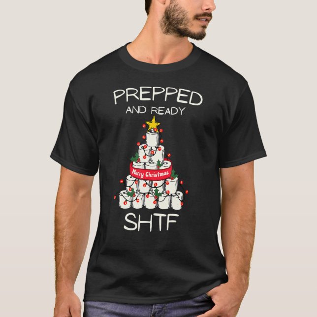 Prepper SHTF Toilet Paper Tree Prepper T-Shirt (Front)