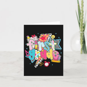 Preppy 1st Grade Dream Team Back To School Teacher Card