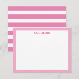 Preppy 2-Tone Bubblegum Pink Cute Girly Card