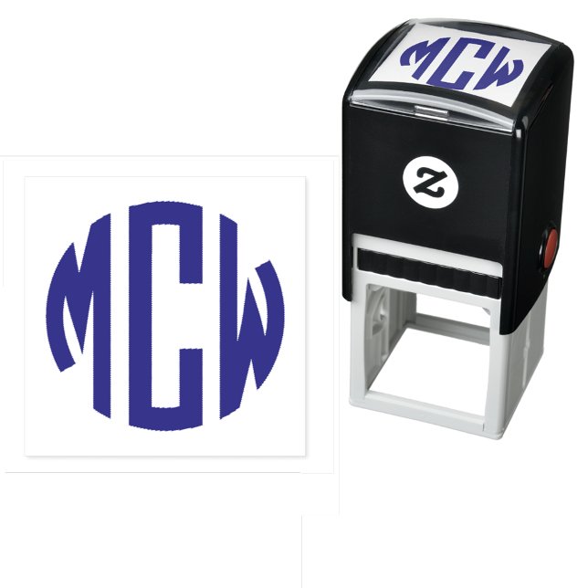 Preppy 3 Initial Circle Monogram Self-inking Stamp (Creator Uploaded)