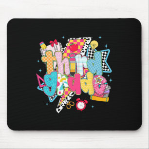 Preppy 3rd Grade Dream Team Back To School Teacher Mouse Pad