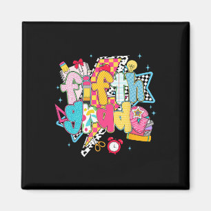 Preppy 5th Grade Dream Team Back To School Teacher Magnet