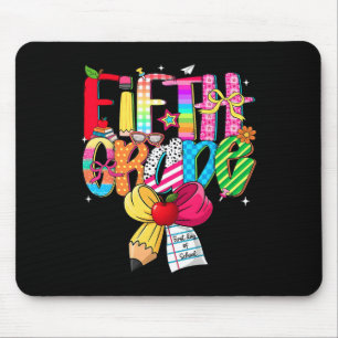 Preppy 5th Grade Dream Team Back To School Teacher Mouse Pad