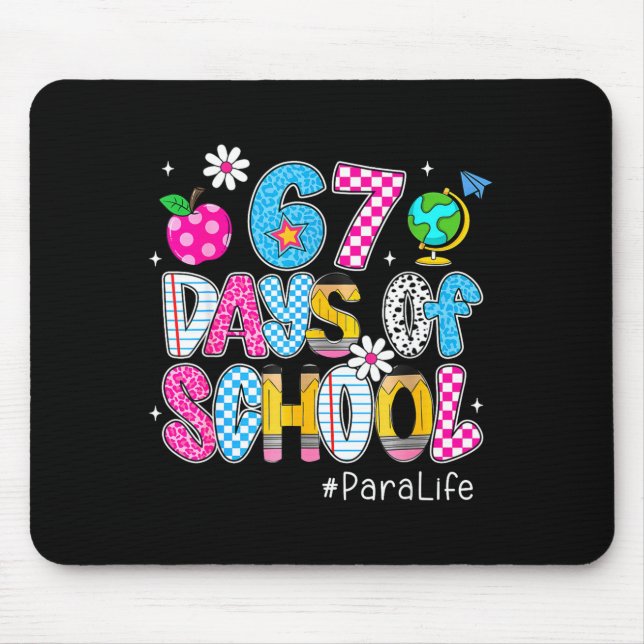 Preppy 67 Days Of School Six Seven 67 Meme Para Li Mouse Pad (Front)