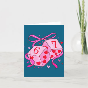 Preppy 67 Valentine Six Seven Dice 6 7 Men Women K Card