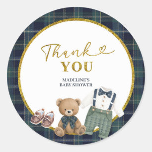 Preppy a little gentleman Round Sticker