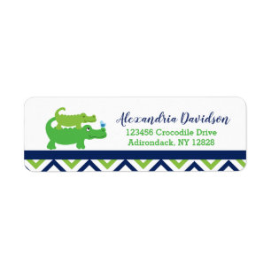 Preppy Alligator Custom Address Labels