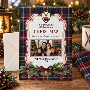Preppy Après Ski Family Photo Christmas Holiday Card