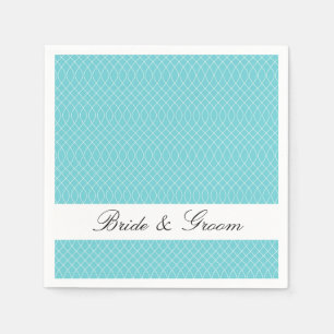 Preppy Aqua Spiral Napkin