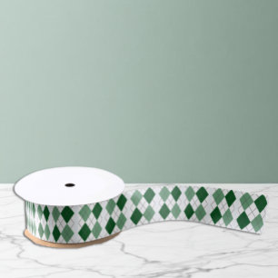 Preppy Argyle Birthday Satin Ribbon