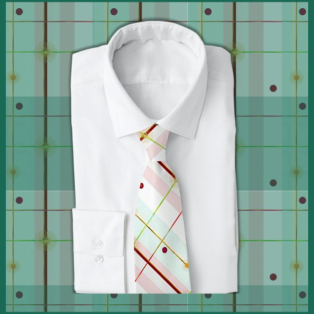 Preppy Atomic Age Plaid Necktie (Super Preppy Fresh for Spring!)