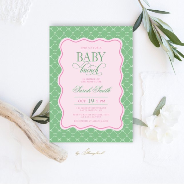 Preppy Baby Brunch Invitation (Creator Uploaded)