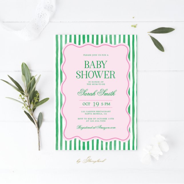 Preppy Baby Shower Invitation (Creator Uploaded)