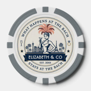 Preppy Bach Club Las Vegas Showgirl Bachelorette Poker Chips