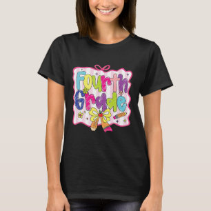 Preppy Back To School Coquette Fourth Grade Girly T-Shirt