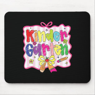Preppy Back To School Coquette Kindergarten Girly Mouse Pad