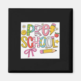Preppy Back To School Coquette Preschool Girly Che Magnet