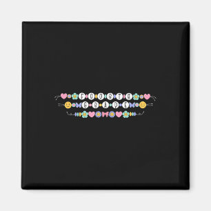Preppy Back To School Fourth Grade Bracelet Teache Magnet