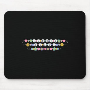 Preppy Back To School Fourth Grade Bracelet Teache Mouse Pad